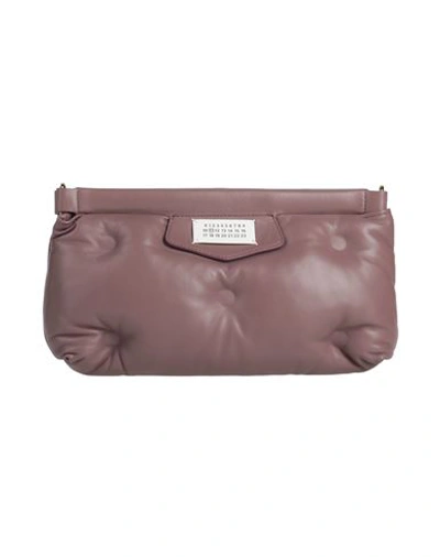 Shop Maison Margiela Woman Handbag Mauve Size - Soft Leather In Purple