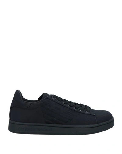 Shop Ea7 Man Sneakers Black Size 4.5 Cotton, Polyester, Polyurethane