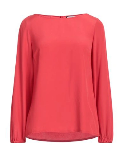 Shop The Abito Milano Woman Top Red Size 4 Acetate, Silk