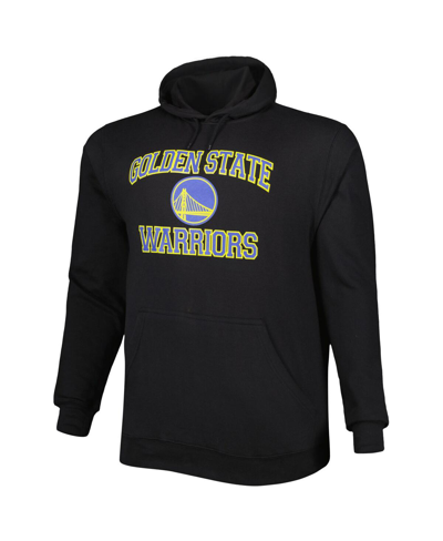 Shop Profile Men's Black Golden State Warriors Big And Tall Heart And Soul Pullover Hoodie