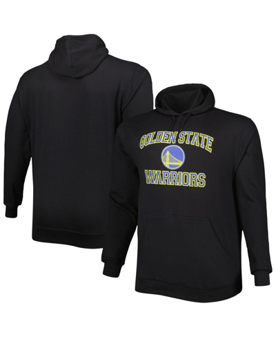 Profile Men's Black Golden State Warriors Big And Tall Heart And Soul Pullover Hoodie In Black