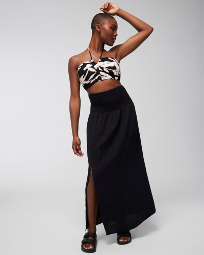Soma Women's  Swim Convertible Skirt Dress In Black Size Large In Black