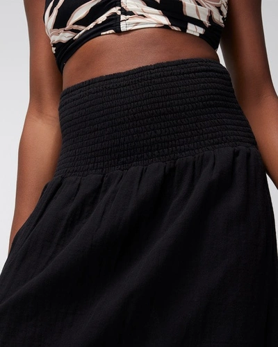 Soma Women's  Swim Convertible Skirt Dress In Black Size Large In Black