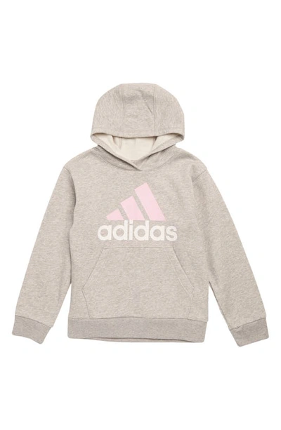 Shop Adidas Originals Kids' Essential Fleece Hoodie In Grey Heather