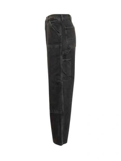 Shop Carhartt Wip Wide Leg Jeans In Black