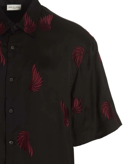 Shop Dries Van Noten 'caddidye' Shirt In Black