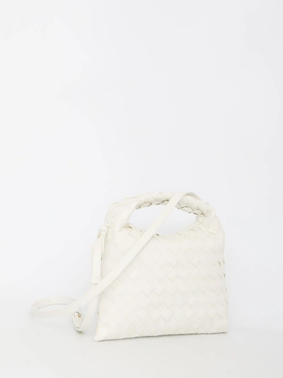 Shop Bottega Veneta Mini Hop Bag In White