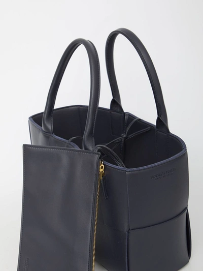 Shop Bottega Veneta Small Arco Tote Bag In Blue