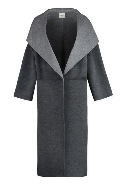 Shop Totême Wool And Cashmere Coat In Grey