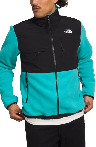 Shop The North Face Denali Fleece Jacket In Apres Blue/ Tnf Black