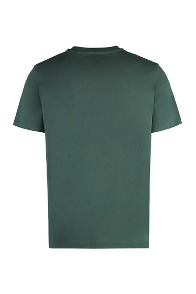 Shop Apc A.p.c. Raymond Cotton Crew-neck T-shirt In Green