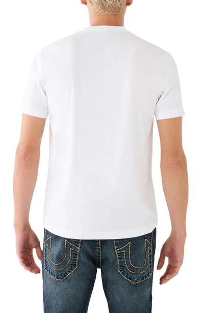 Shop True Religion Brand Jeans Gold Arch Embroidered T-shirt In Optic White