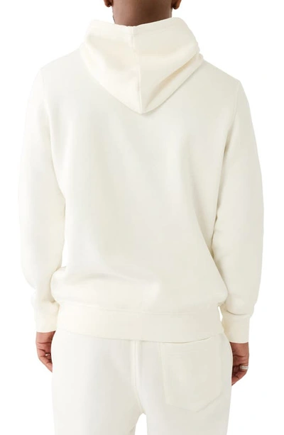 Shop True Religion Brand Jeans Studded Logo Pullover Hoodie In Winter White