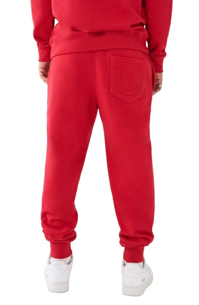 Shop True Religion Brand Jeans Shine Arch Classic Joggers In Jester Red
