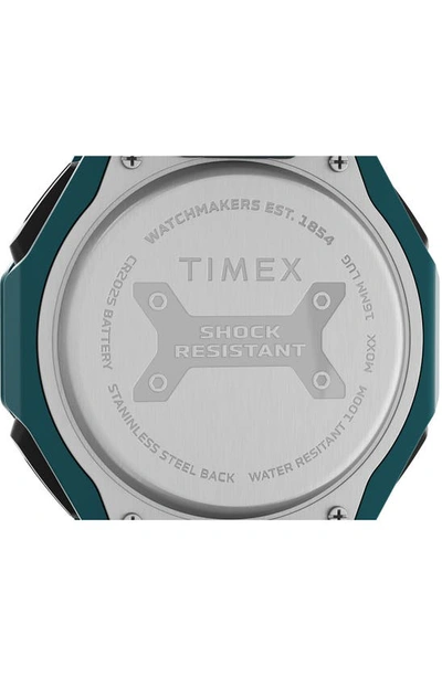 Shop Timex Command Encounter Indiglo® Resin Strap Digital Chronograph Watch, 45mm In Blue
