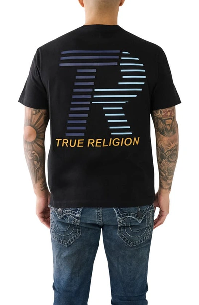 Shop True Religion Brand Jeans Relaxed Lane Graphic T-shirt In Jet Black