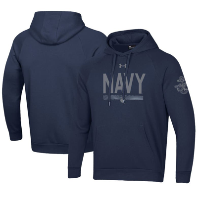 Shop Under Armour Navy Navy Midshipmen Silent Service All Day Pullover Hoodie