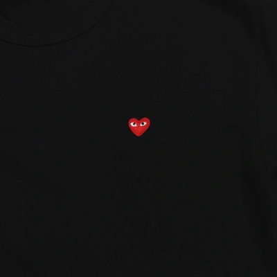 Shop Comme Des Garçons Play Small Heart Logo T-shirt Black In Nero
