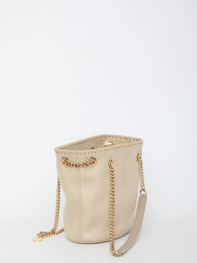 Shop Stella Mccartney Falabella Bucket Bag In Ivory