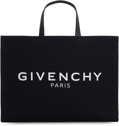 Shop Givenchy Tote Medium G Bag In Canvas In Black