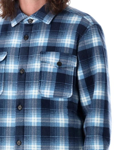 Shop Polo Ralph Lauren Check Shirt Jacket In Blue Check