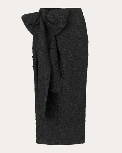 Shop Cecilie Bahnsen Women's Vivian Borage Cloqué Skirt In Black