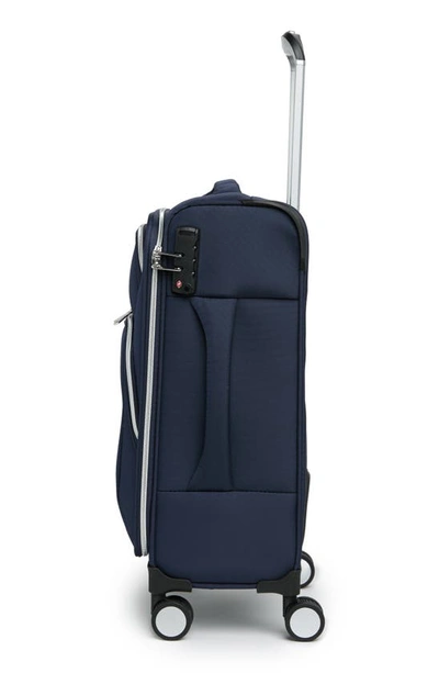 Shop It Luggage Expectant 20-inch Softside Carry-on Spinner Luggage In Dress Blues
