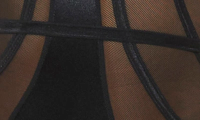 Seven 'til Midnight Satin Lace Teddy In Black