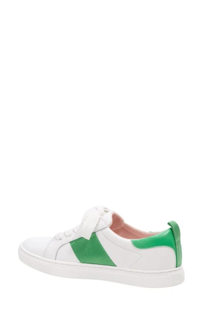 Shop Kate Spade Adorn Sneaker In Optic White/ Fresh Green