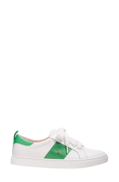 Shop Kate Spade Adorn Sneaker In Optic White/ Fresh Green