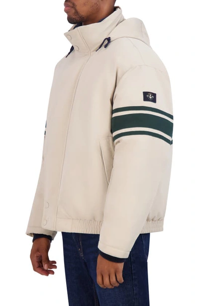 Shop Nautica Water Resistant Puffer Jacket In Stone