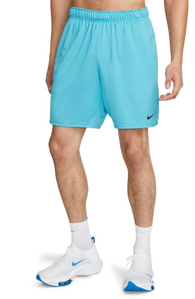 Shop Nike Dri-fit 7-inch Brief Lined Versatile Shorts In Light Blue