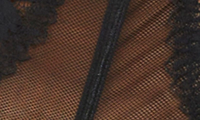 Seven 'til Midnight Fishnet Lace Strappy Teddy In Black