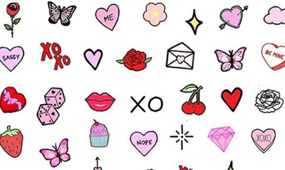 Shop Inked By Dani Valentine's Nail Art Temporary Tattoos In Multi