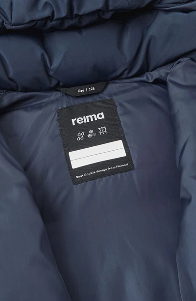 Shop Reima Kids' Paimo Waterproof & Windproof 550 Fill Power Down Puffer Jacket In Navy