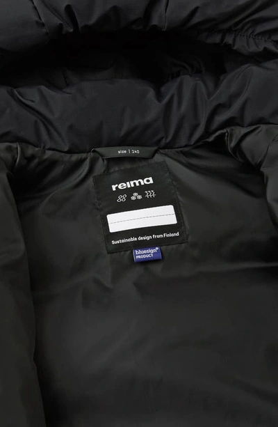 Reima Kids' Osteri Waterproof & Windproof Insulated Recycled Polyester Puffer Jacket In Black