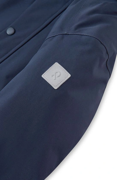 Reima Tec Stava Waterproof & Windproof Insulated Snowsuit With Faux Fur Trim In Navy