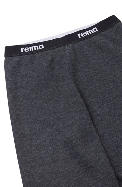 Shop Reima Kids' Lani Thermal Top & Pants Set In Black Melange