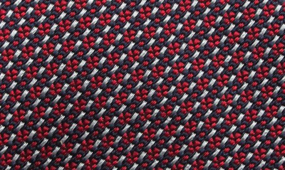 Shop Brioni Silk Jacquard Tie In Bordeaux/midnight Bl