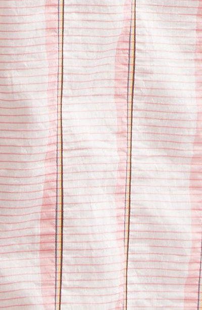 Shop La Vie Style House Stripe Pleated High Waist Wide Leg Pants In Pink Multi