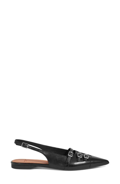 Vagabond Shoemakers Hermine Pointed Toe Slingback Flat In Black