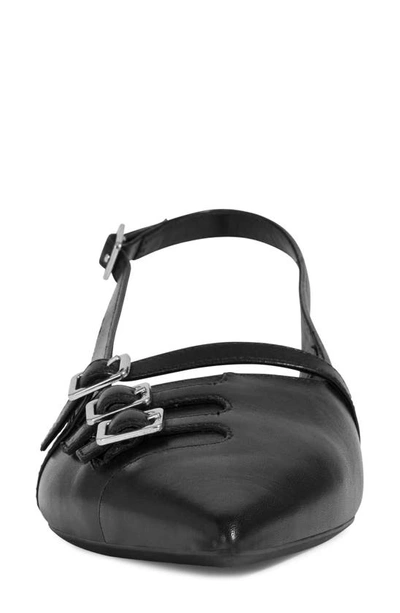 Vagabond Shoemakers Hermine Pointed Toe Slingback Flat In Black