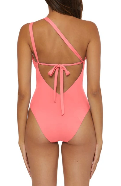 Soluna One-shoulder Cutout One-piece Swimsuit In Garden Pink