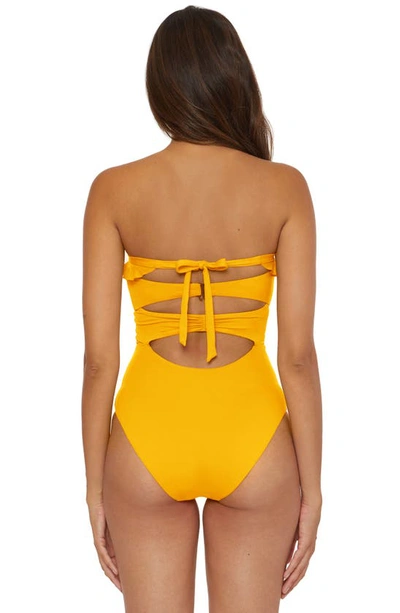 Shop Soluna Ruffle Strappy One-piece Swimsuit In Sunny