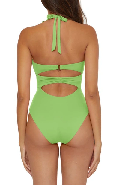 Shop Soluna Ruffle Strappy One-piece Swimsuit In Matcha