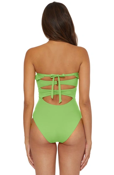 Shop Soluna Ruffle Strappy One-piece Swimsuit In Matcha