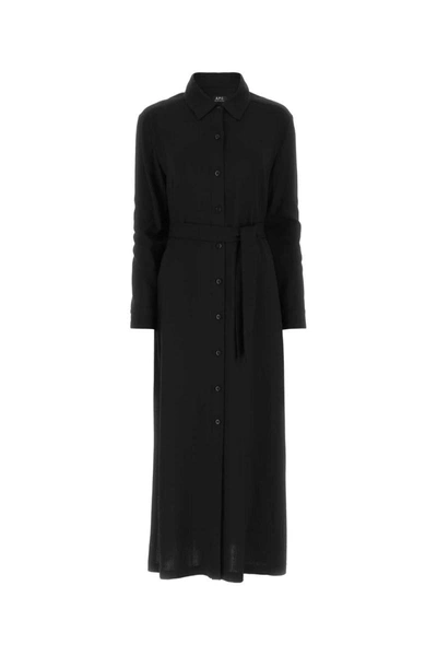 Shop Apc A.p.c. Long Dresses. In Black
