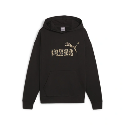 Shop Puma Women's Ess+ Animal Hoodie In Black