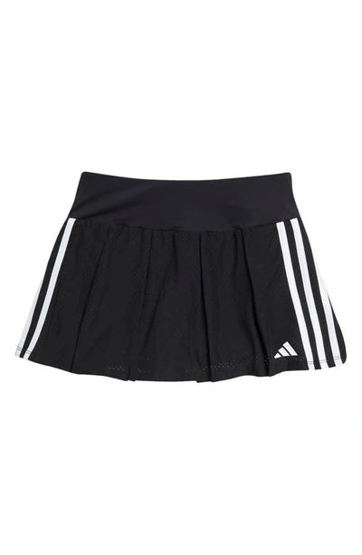 Shop Adidas Originals Kids' 3-stripes Pleated Skort In Black