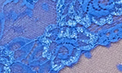Seven 'til Midnight Seven ‘til Midnight Lace & Mesh Dot Teddy In Blue